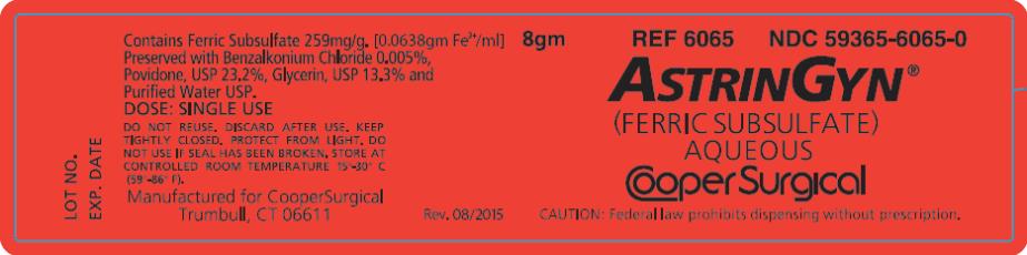 PRINCIPAL DISPLAY PANEL  8gm       NDC 59365-6065-0  AstrinGyn ®  (Ferric Subsulfate)  Aqueous  