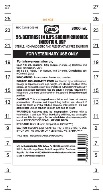 Bag 5 Dextrose 0.9 Sodium Chloride_3000 ml