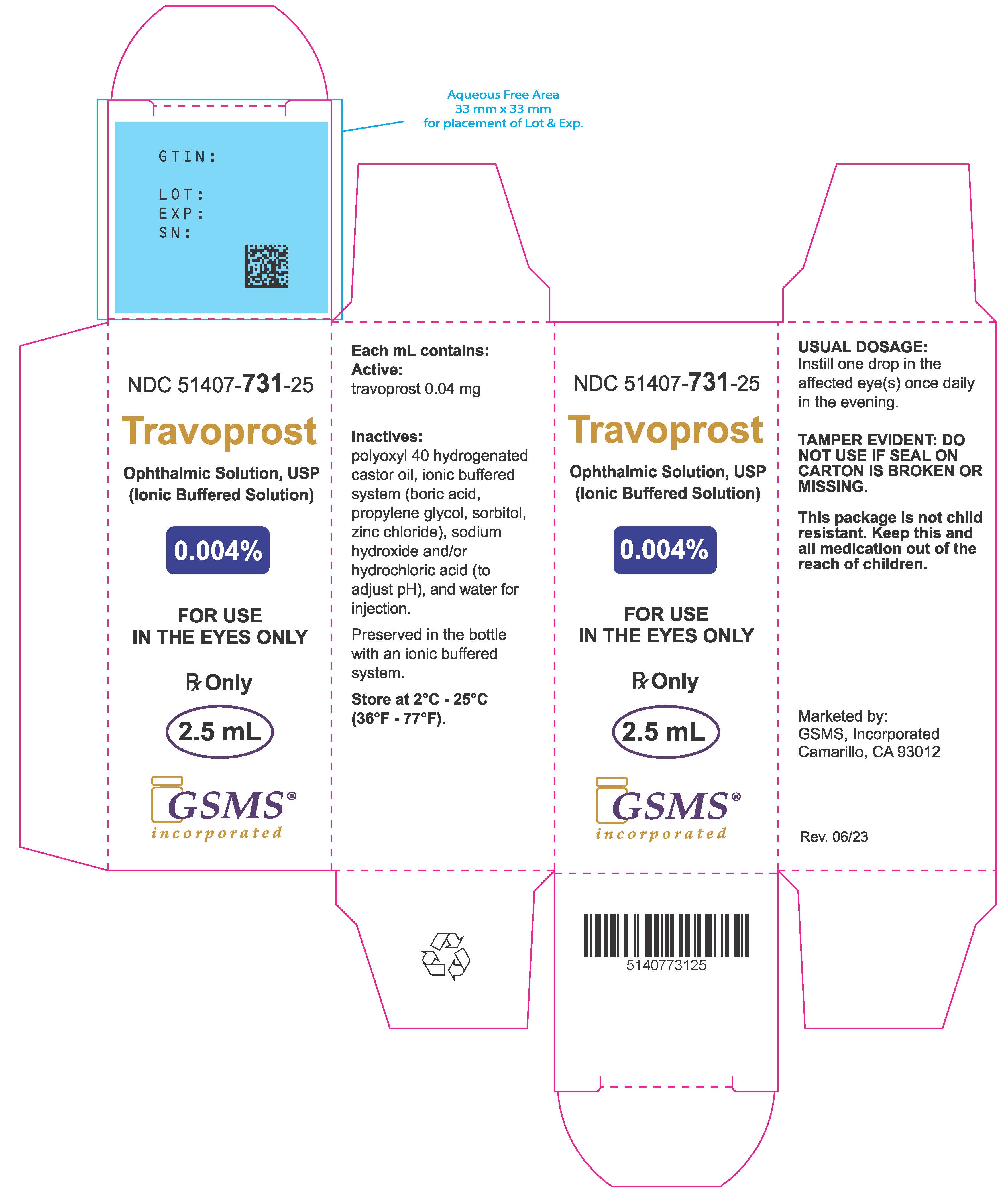 51407-731-25CB - Travoprost Ophthalmic Solution 0.004 2.5mL - Rev. 06-23.jpg