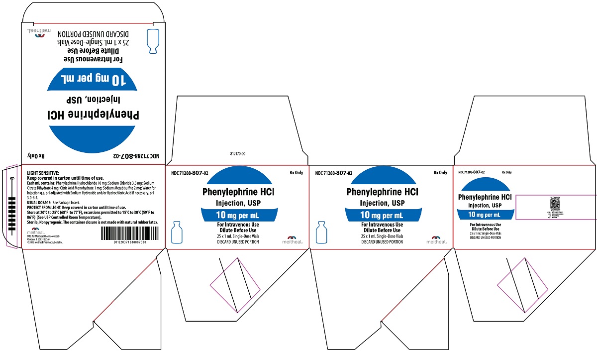 PRINCIPAL DISPLAY PANEL – Phenylephrine HCl Injection, USP 10 mg per mL Carton