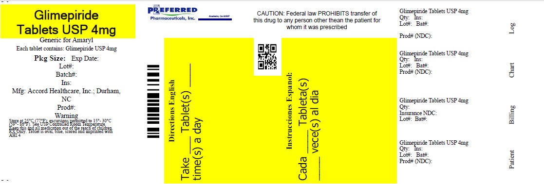Glimepiride Tablets USP 4mg